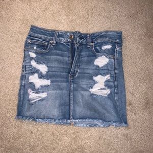 Denim mini skirt